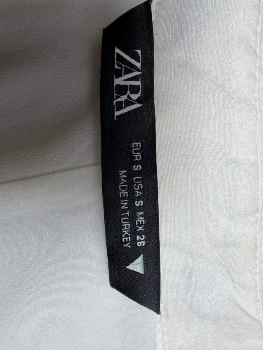 Zara White Short-Sleeved Collared Mini Dress - Size S - Picture 5 of 7